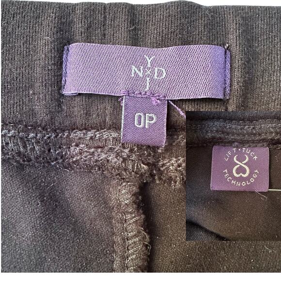 NYDJ Stretch Velvet Slim Pants, Size 0P/ 2-4 US, Black - Picture 6 of 7